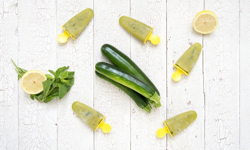 Keep Cool With Sugar-Free Zucchini Mint Lemonade Ice Pops