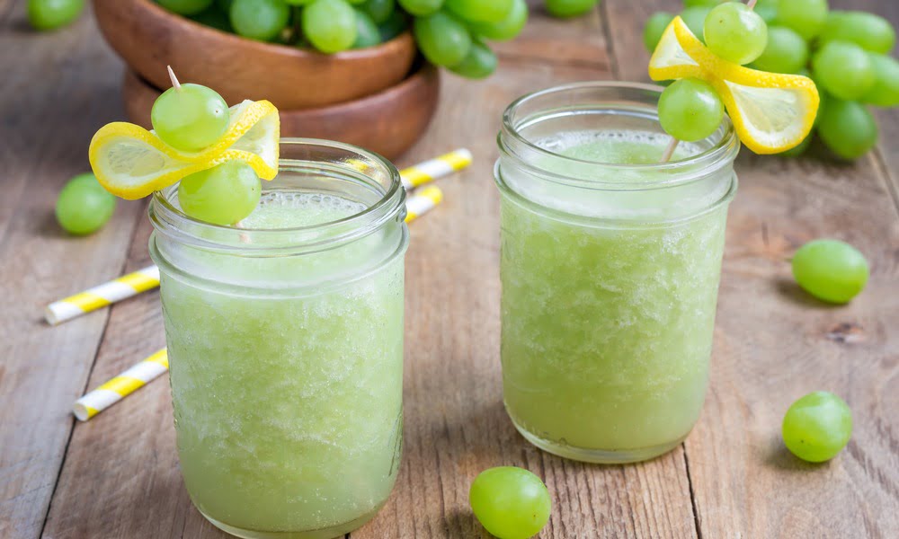 Tangy 3 Ingredient Green Grape Slushie