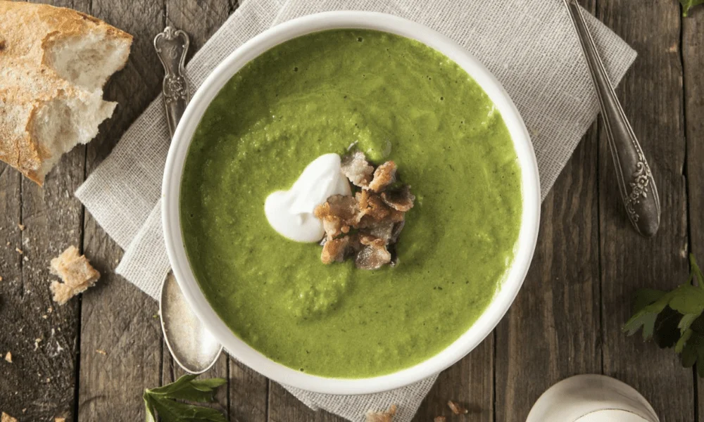 Creamy celery bacon soup