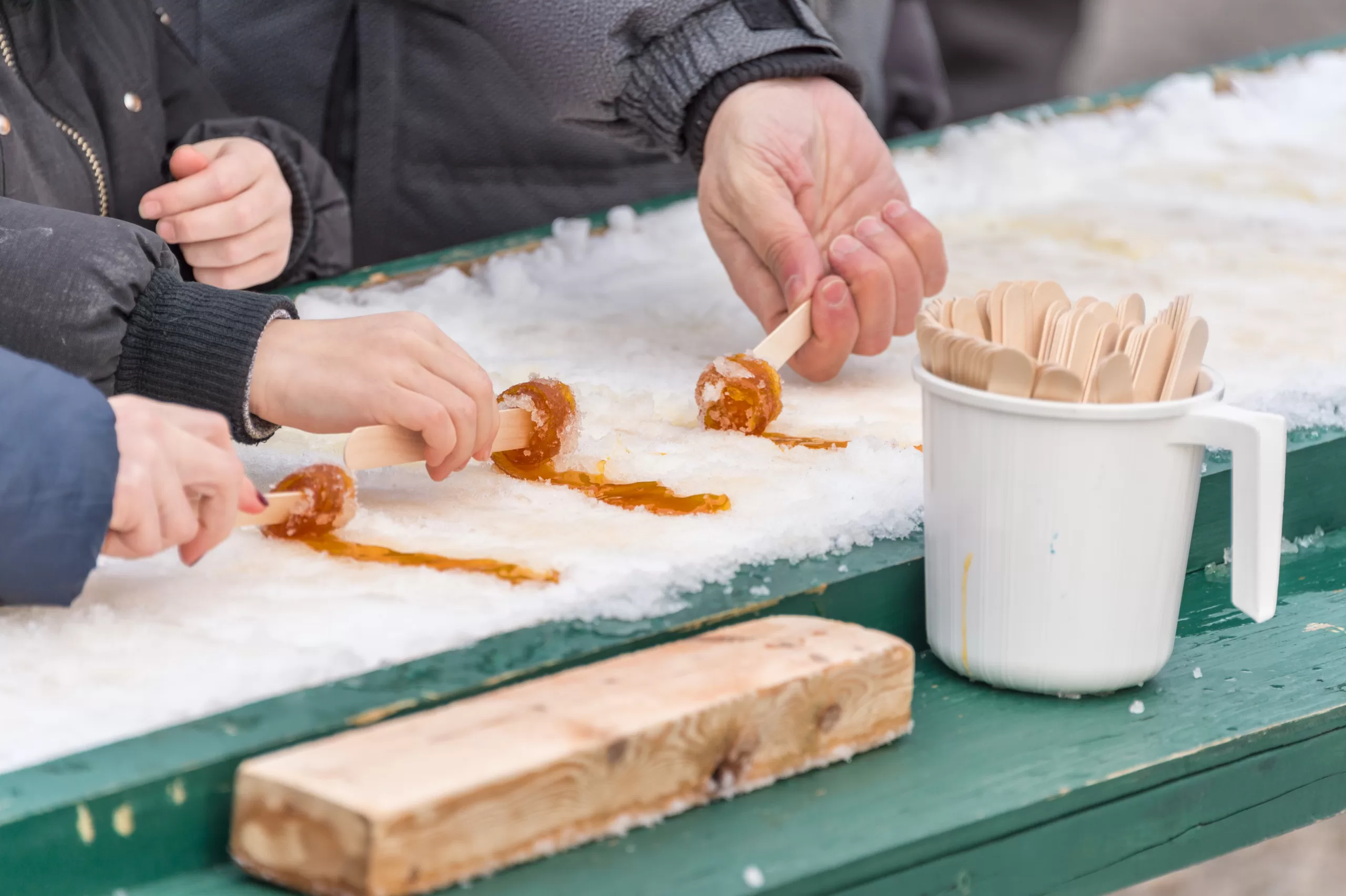 Homemade Maple Syrup Taffy