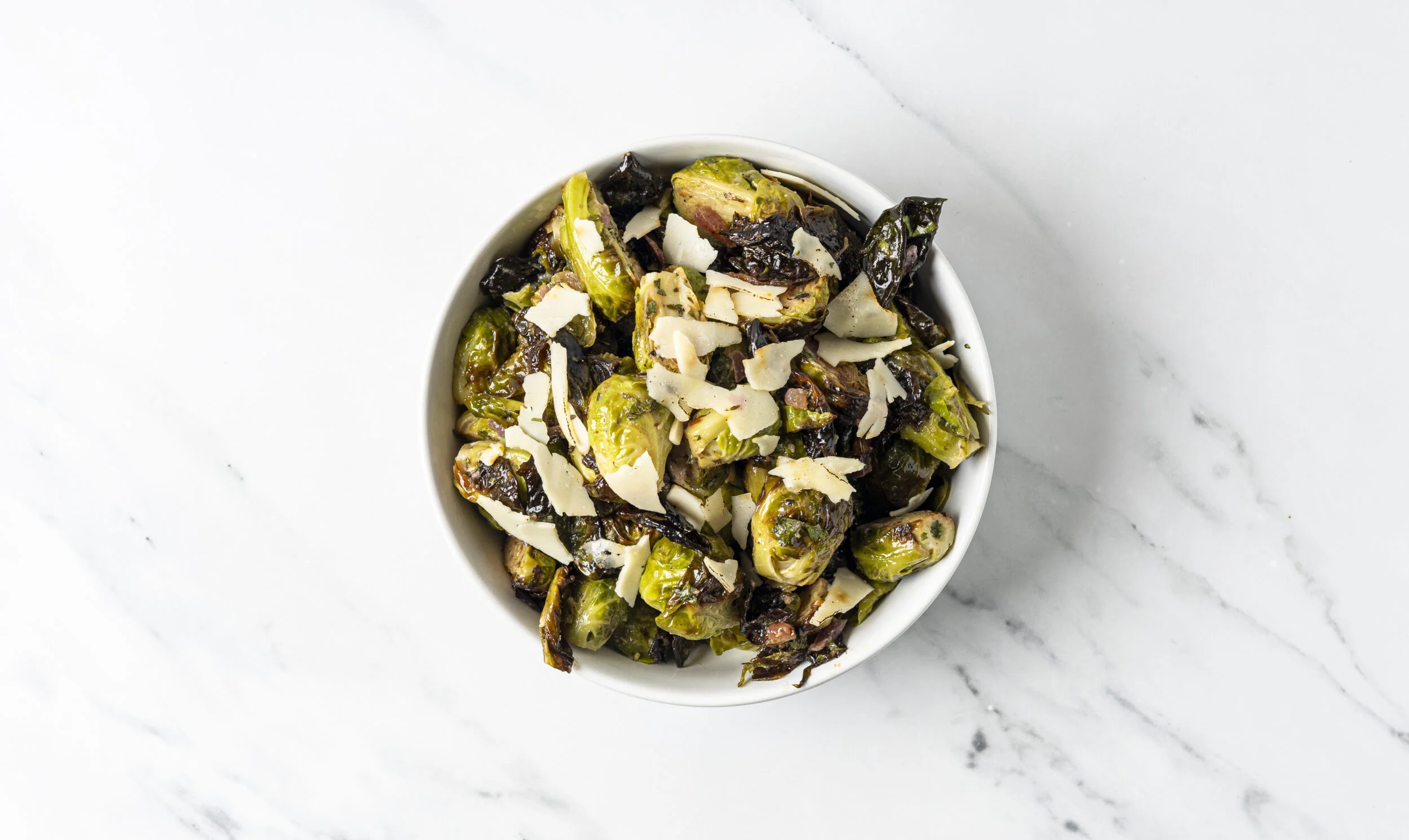 Roasted Brussels Sprouts with Lemon & Parmesan