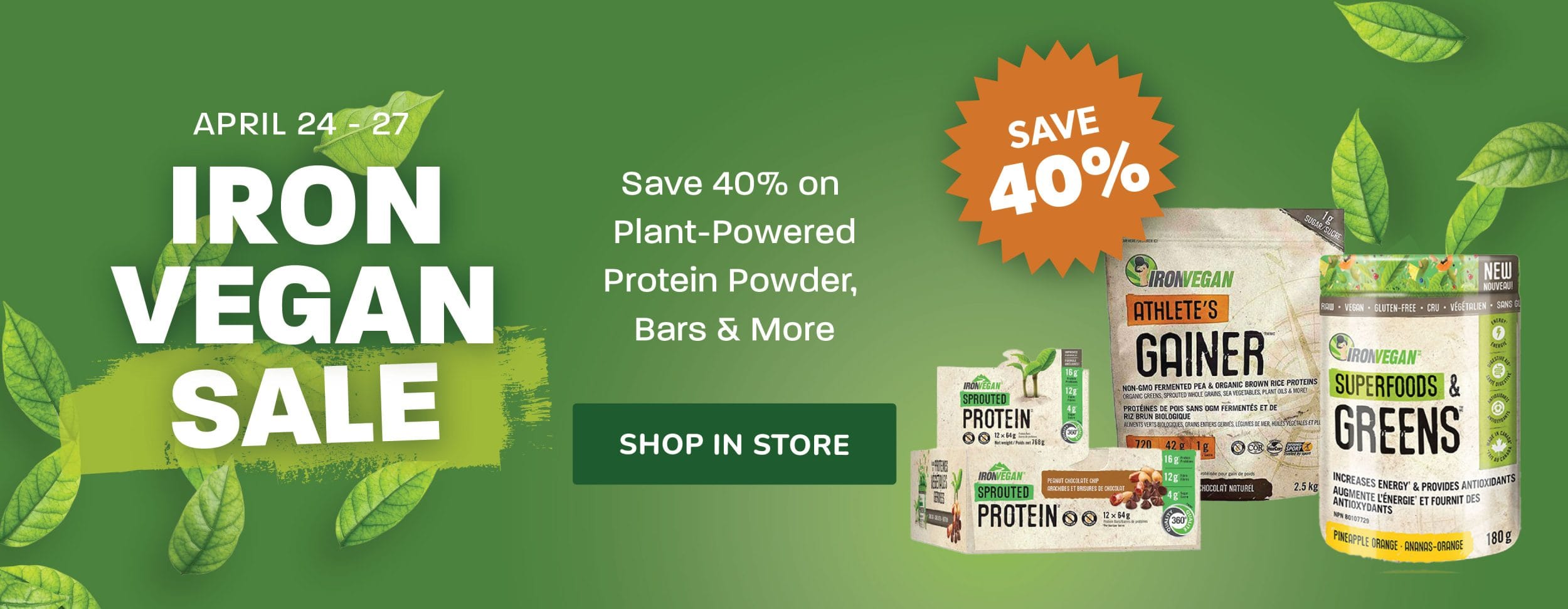 Iron Vegan Sale April 24-27