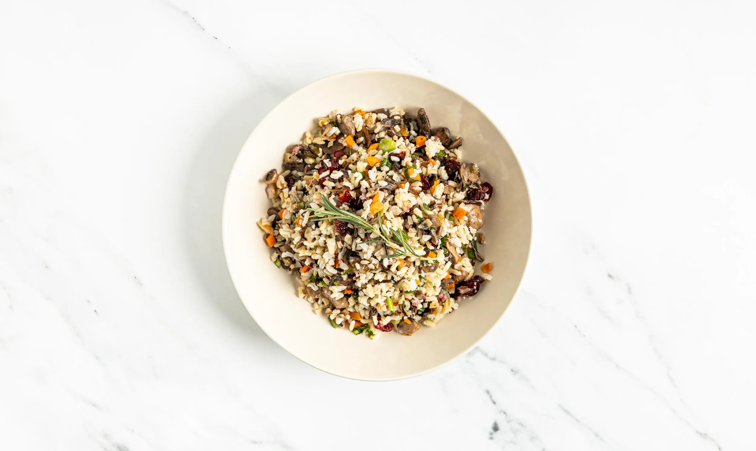 Rice Pilaf w/ Mushrooms, Cranberries & Fresh Herbs