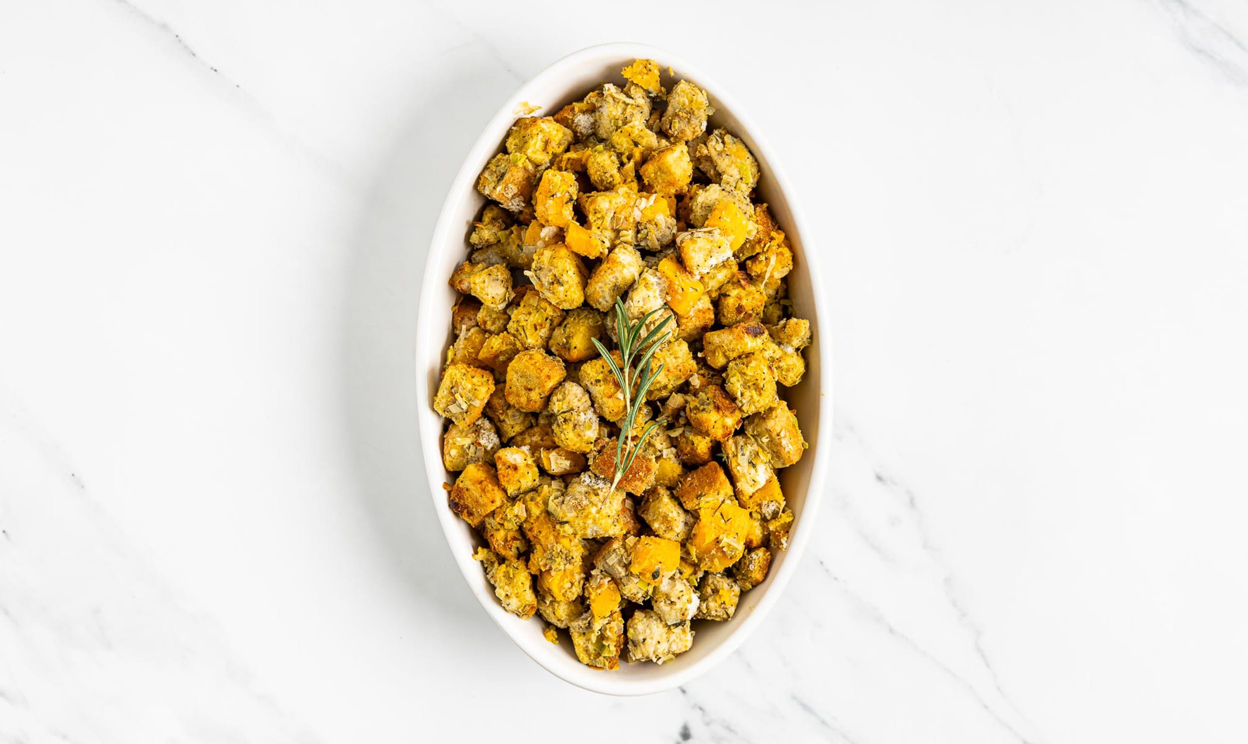 Stuffing w/ Roasted Butternut Squash & Fresh Herbs